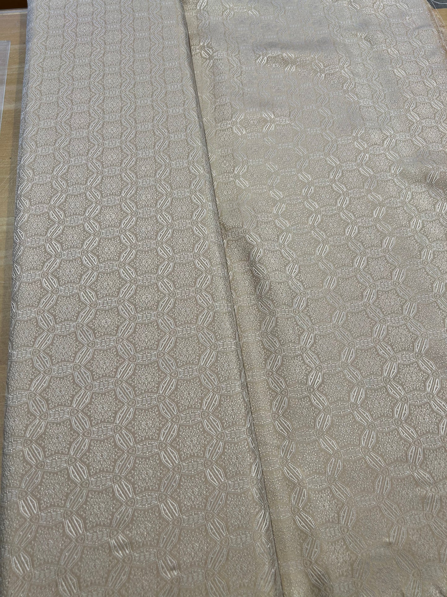 fodera fantasia "circles" beige - 100% Cupro