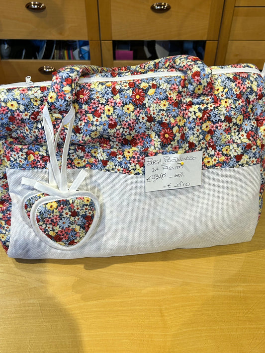 BORSA porta - lavoro da ricamo FANTASIA FLOREALE