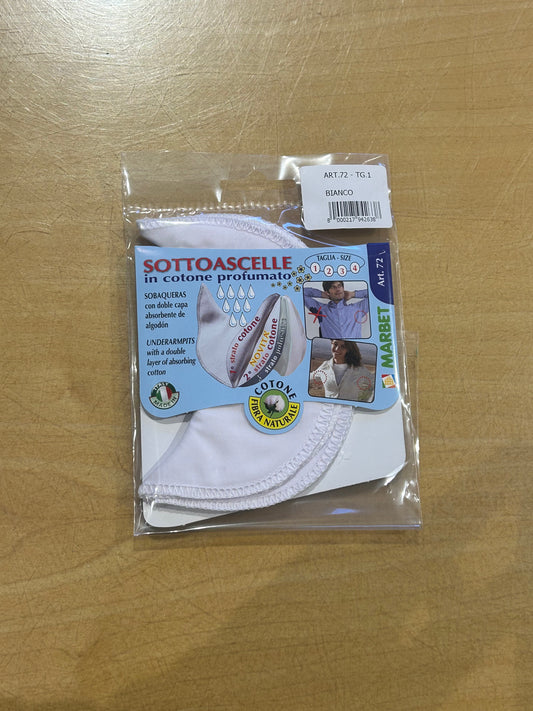 SOTTO ASCELLE in cotone e poliestere col. BIANCO Profumate TG. I , MARBET