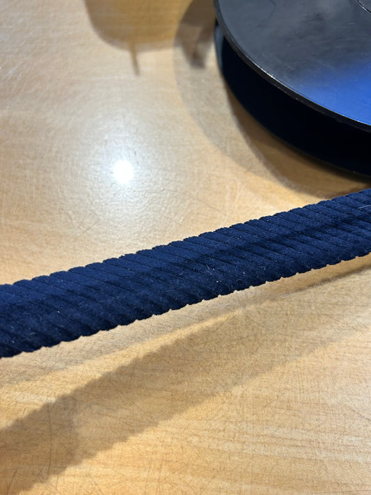 SBIECO h.2 cm. 100% COTONE effetto VELLUTO A COSTE col. BLU