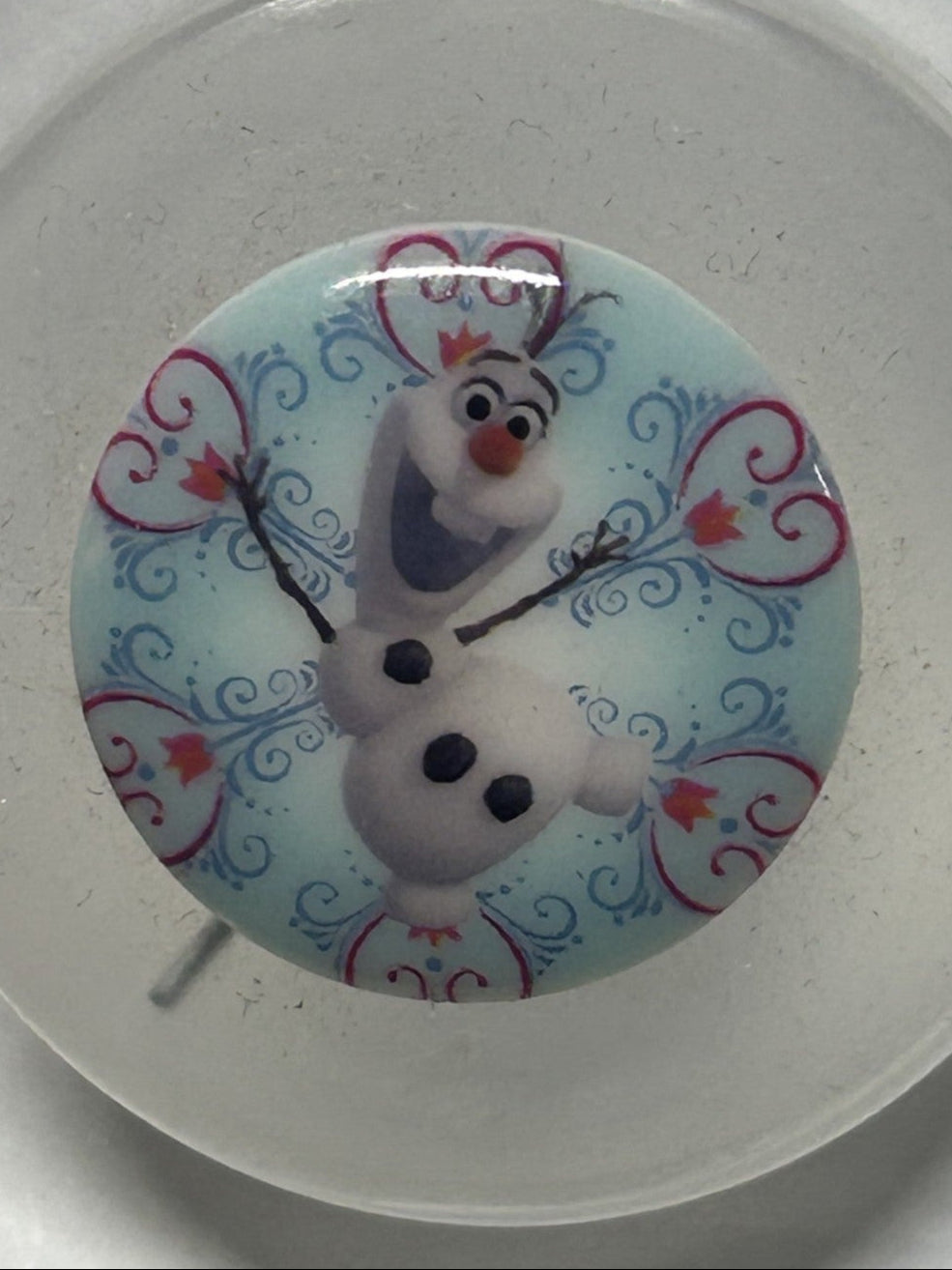bottone bimbo/a OLAF - FROZEN mm.22 (grande), originale DISNEY