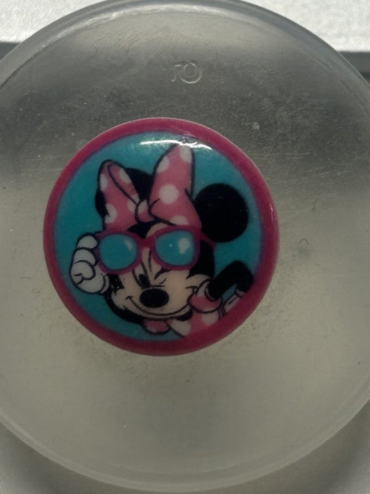 bottone bimbo/a MINNIE con occhiali da sole mm.15 , originale DISNEY