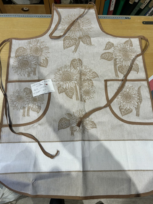 GREMBIULE da ricamo 100% cotone "GIRASOLE", STAFIL