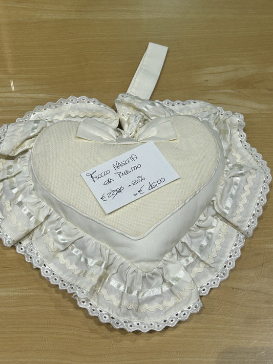 FIOCCO NASCITA DA RICAMO col. Avorio - 100% cotone