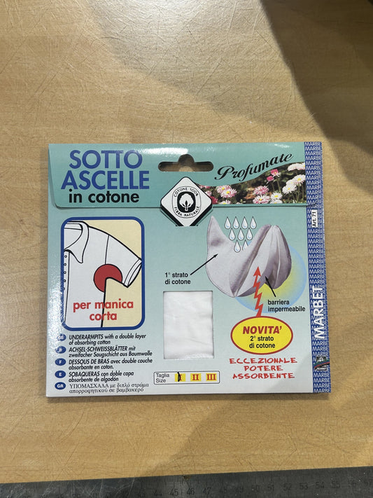 SOTTO ASCELLE in cotone Profumate COL. BIANCO, TG. I , MARBET