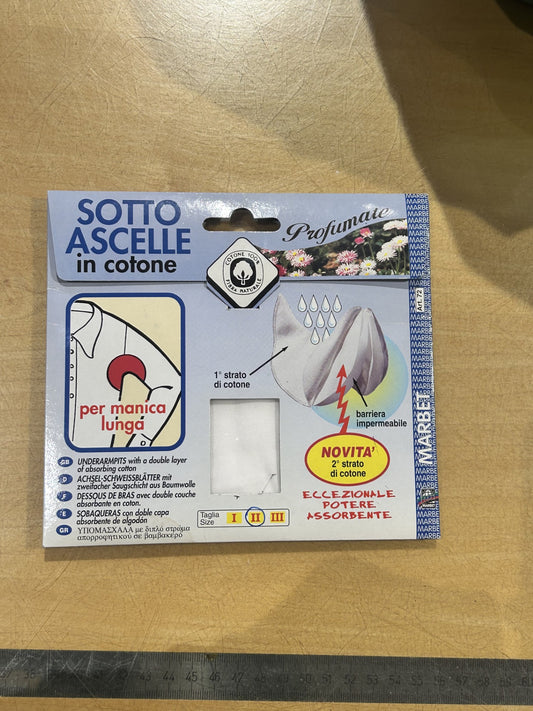 SOTTO ASCELLE in cotone col. BIANCO Profumate TG. II , MARBET