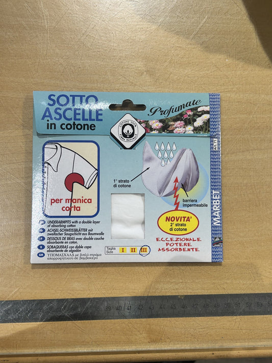 SOTTO ASCELLE in cotone col. BIANCO Profumate TG. III , MARBET
