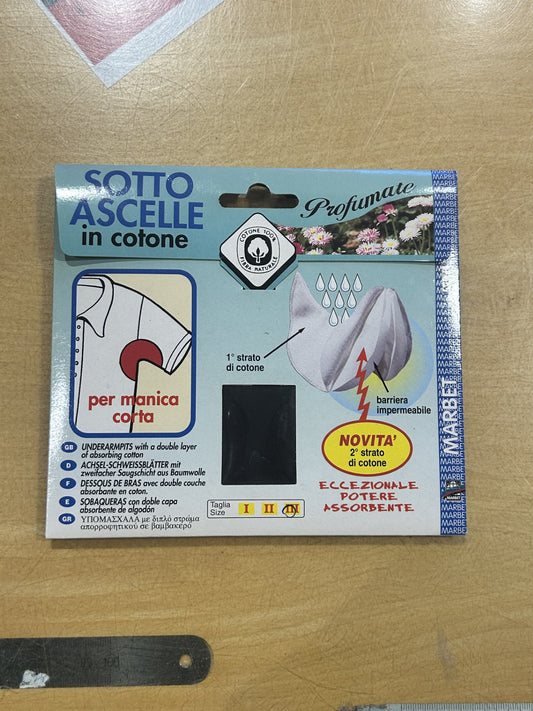 SOTTO ASCELLE in cotone col. NERO Profumate TG. III , MARBET