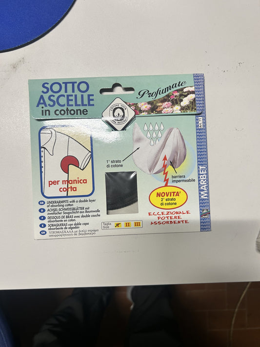 SOTTO ASCELLE in cotone Profumate COL. NERO, TG. I , MARBET