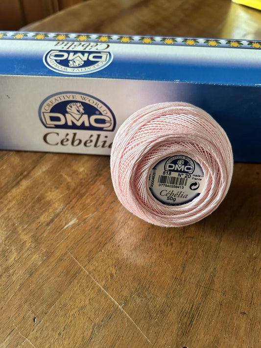 CEBELIA PURO COTONE TITOLO 20 DMC COL. 818 - 50 G.