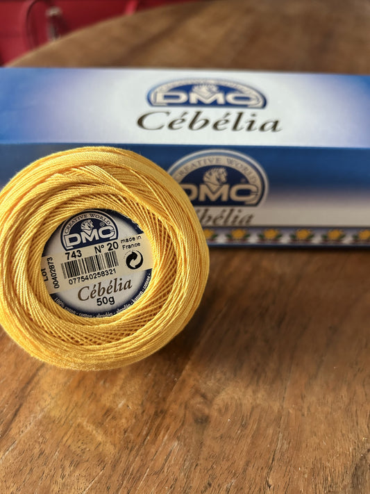 CEBELIA PURO COTONE TITOLO 20 DMC COL. 743- 50 G.