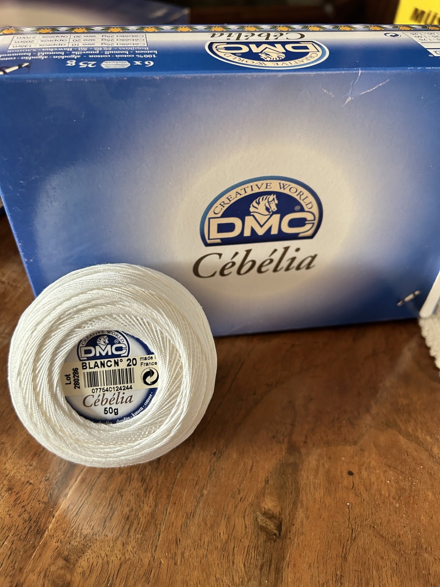 CEBELIA PURO COTONE TITOLO 20 DMC BIANCO - 50 G.