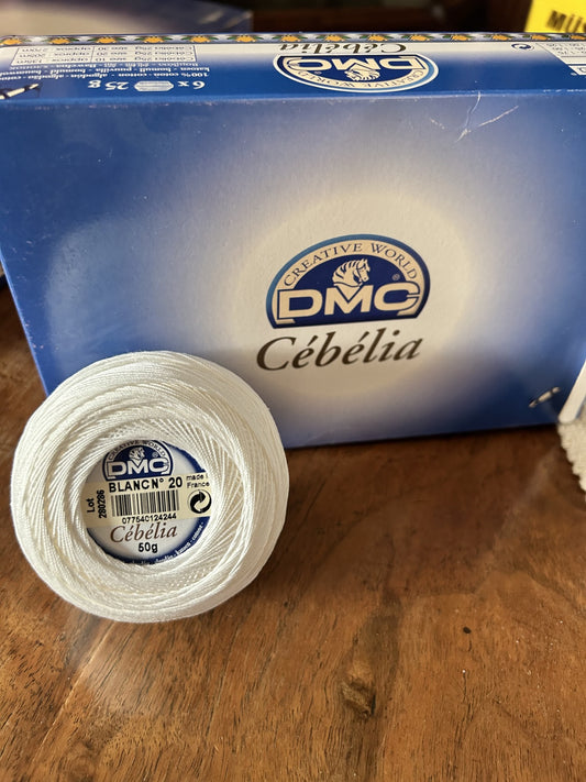 CEBELIA PURO COTONE TITOLO 20 DMC BIANCO - 50 G.