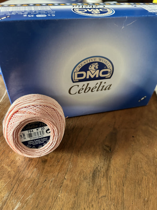 CEBELIA PURO COTONE TITOLO 20 DMC COL. 754  - 50 G.
