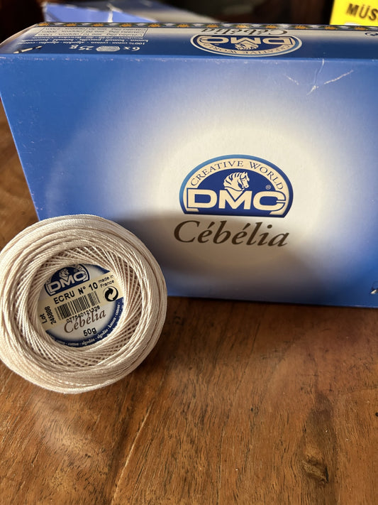 CEBELIA PURO COTONE TITOLO 10 DMC ECRU' - 50 G.
