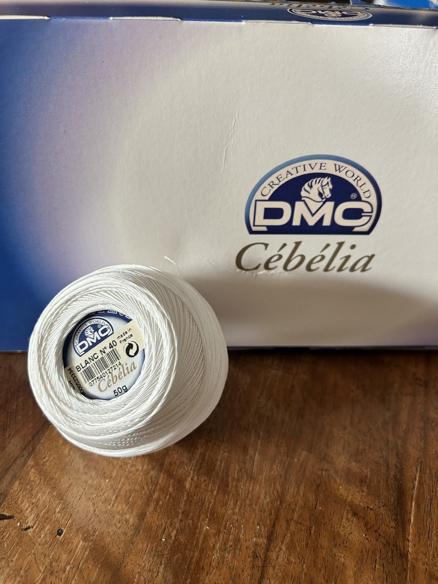 CEBELIA PURO COTONE TITOLO 40 DMC BIANCO - 50 G.