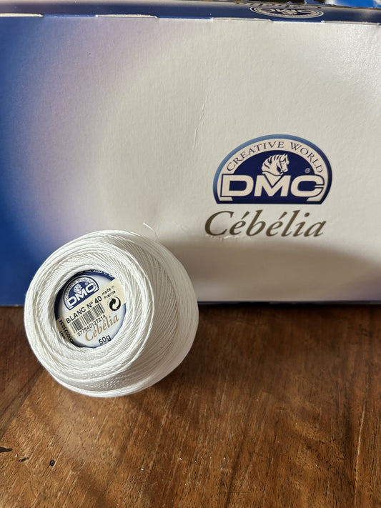 CEBELIA PURO COTONE TITOLO 40 DMC BIANCO - 50 G.