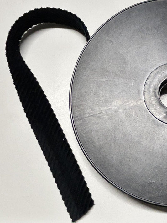 SBIECO h.2 cm. 100% COTONE effetto VELLUTO A COSTE col. NERO