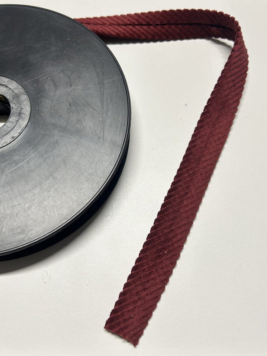 SBIECO h.2,5 cm. 100% COTONE effetto VELLUTO A COSTE col. BORDEAUX