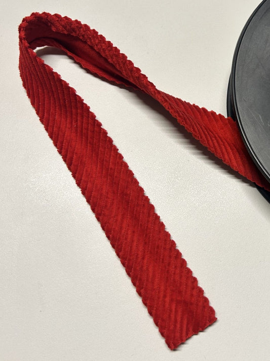 SBIECO h.2,5 cm. 100% COTONE effetto VELLUTO A COSTE col. ROSSO