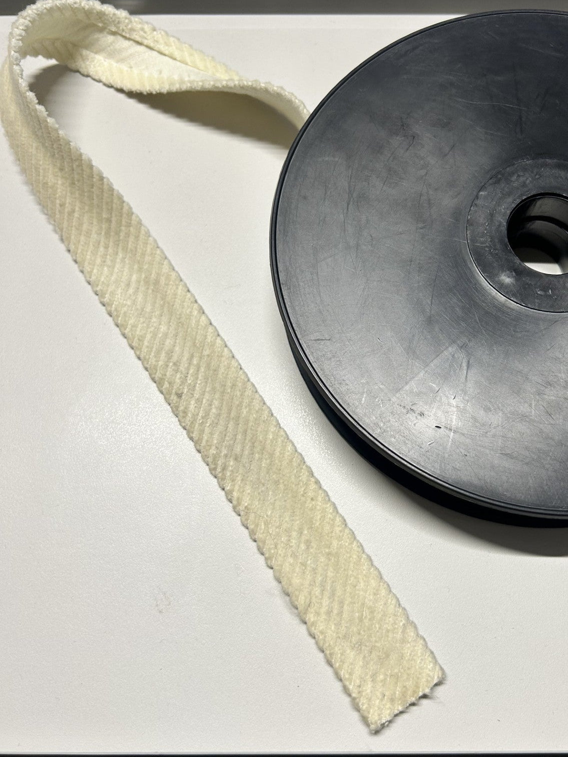 SBIECO h.2,5 cm. 100% COTONE effetto VELLUTO A COSTE col. AVORIO