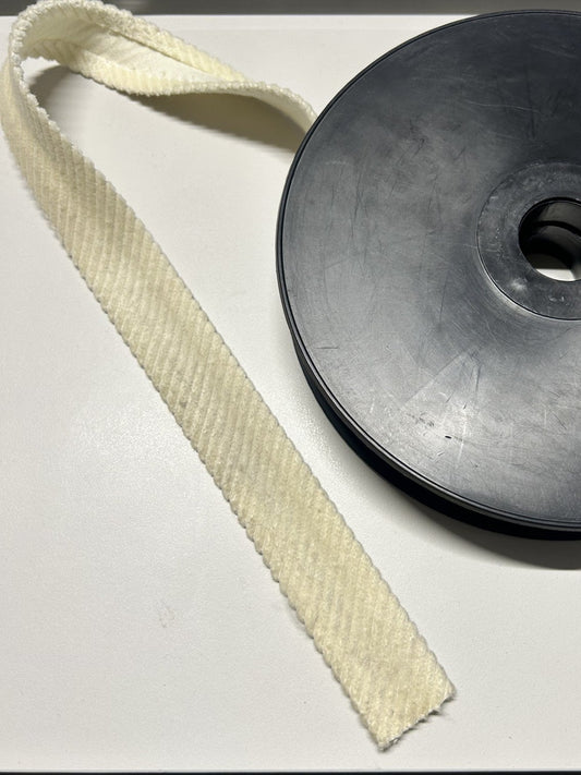 SBIECO h.2,5 cm. 100% COTONE effetto VELLUTO A COSTE col. AVORIO