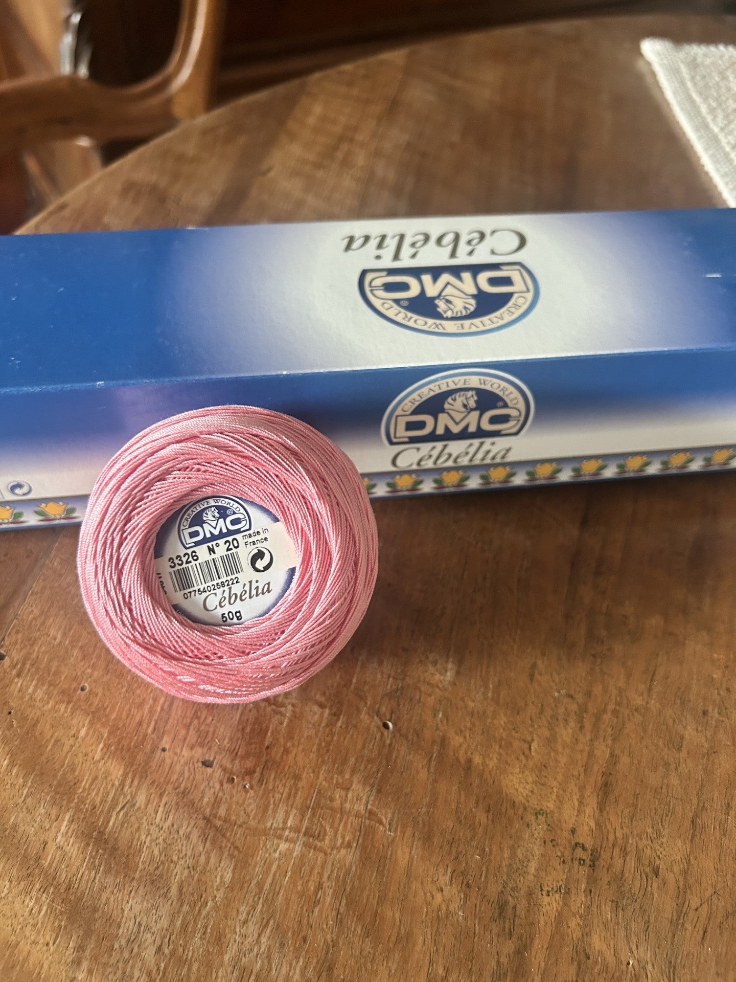 CEBELIA PURO COTONE TITOLO 20 DMC COL. 3326 - 50 g.