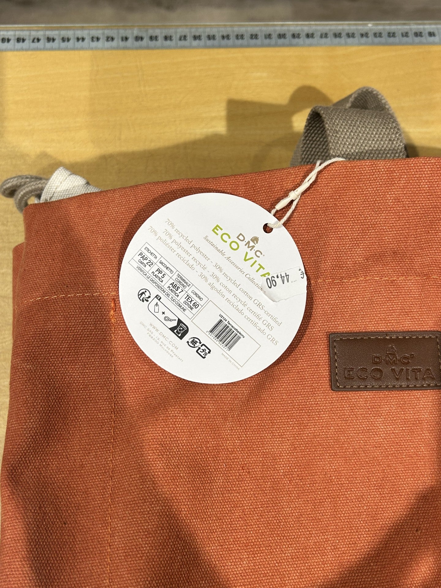 ZAINO CILINDRICO IN COTONE E POLYESTERE RICICLATO, DMC ECOVITA