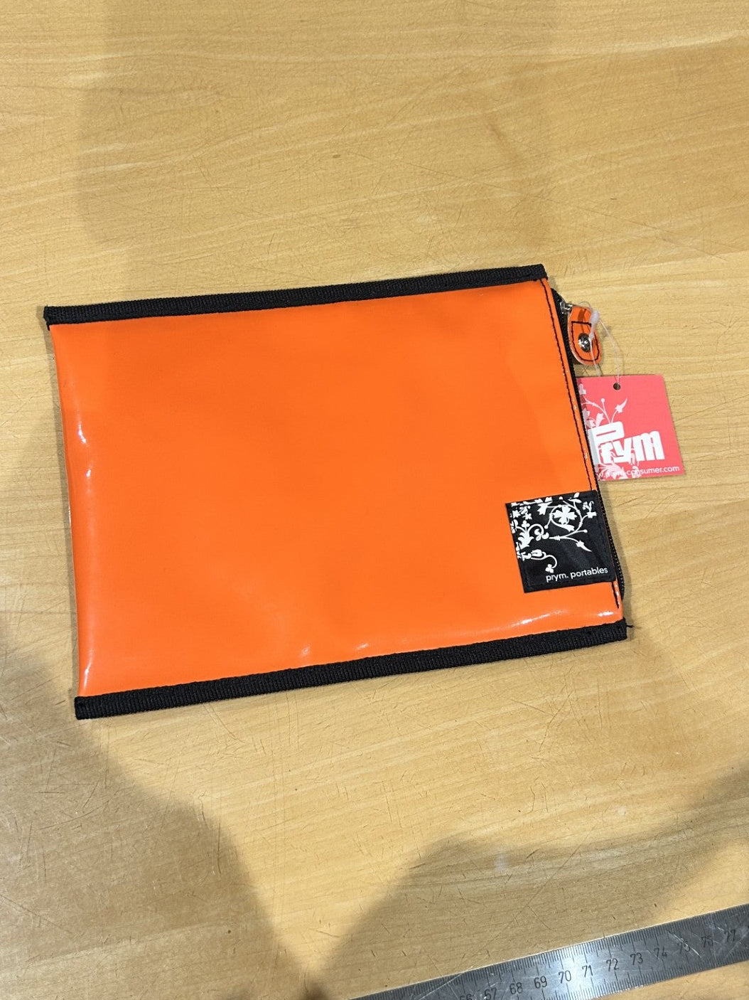 ASTUCCIO PRYM porta cucito in tessuto effetto vernice ARANCIO, PRYM