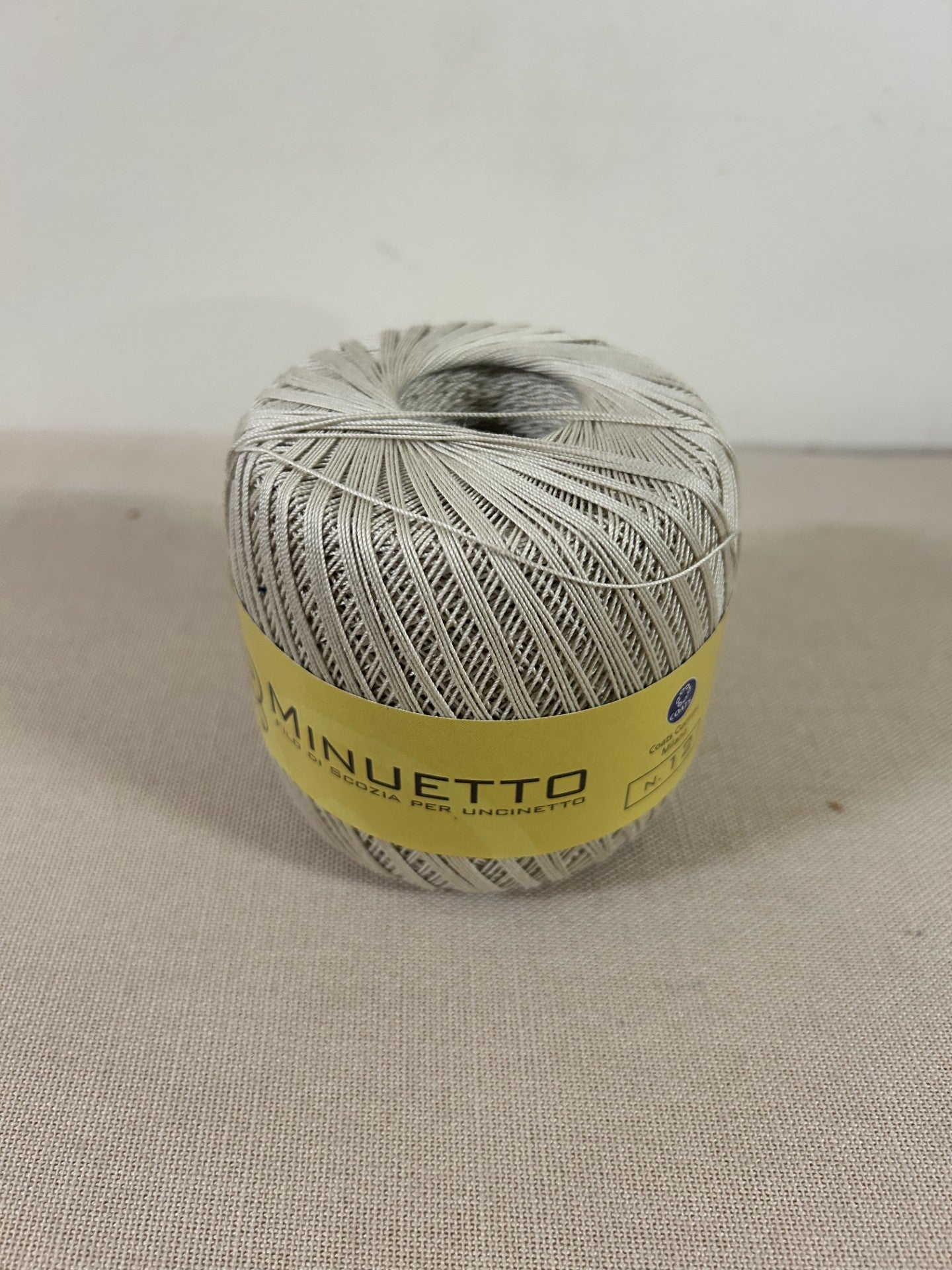 gomitolo PURO COTONE FILO DI SCOZIA PER UNCINETTO "MINUETTO" COL. ECRU' NR.12, COATS CUCIRINI 3 STELLE