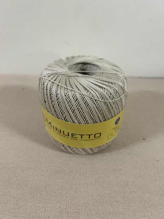 gomitolo PURO COTONE FILO DI SCOZIA PER UNCINETTO "MINUETTO" COL. ECRU' NR.12, COATS CUCIRINI 3 STELLE