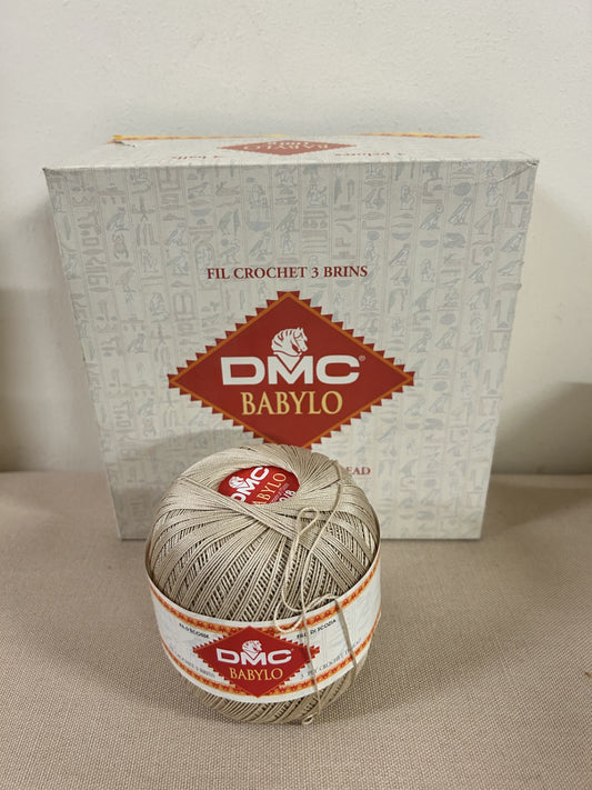 gomitolo COTONE filato di scozia 100 g. da uncinetto BABYLO N.10 ECRU' 842, DMC