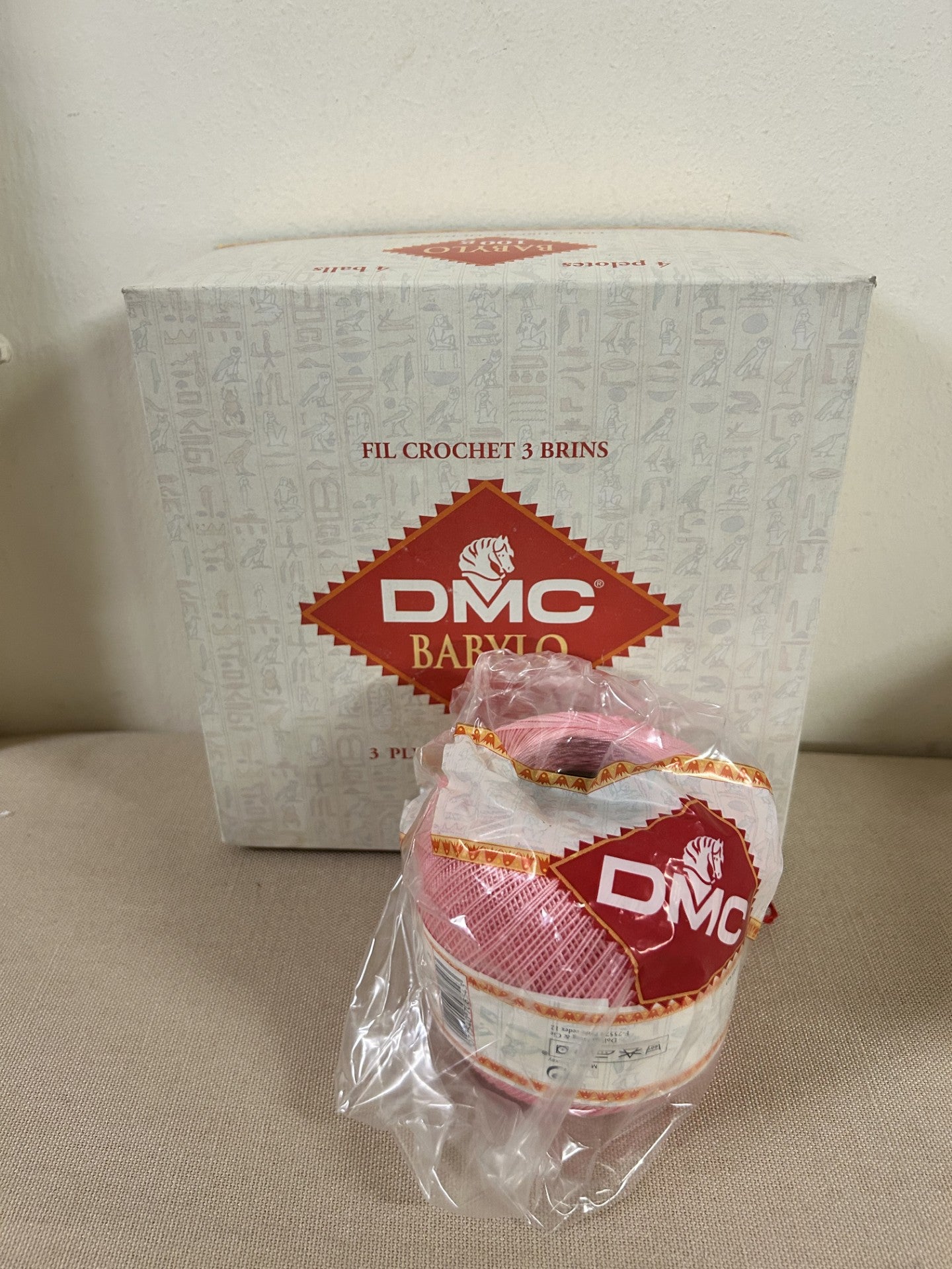 gomitolo COTONE filo di scozia 100 g. da uncinetto BABYLO N.20 ROSA col.460, DMC