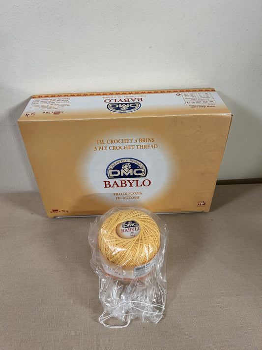 gomitolo COTONE FILO DI SCOZIA 50 g. da uncinetto BABYLO N.20 giallo sole COL. 743, DMC