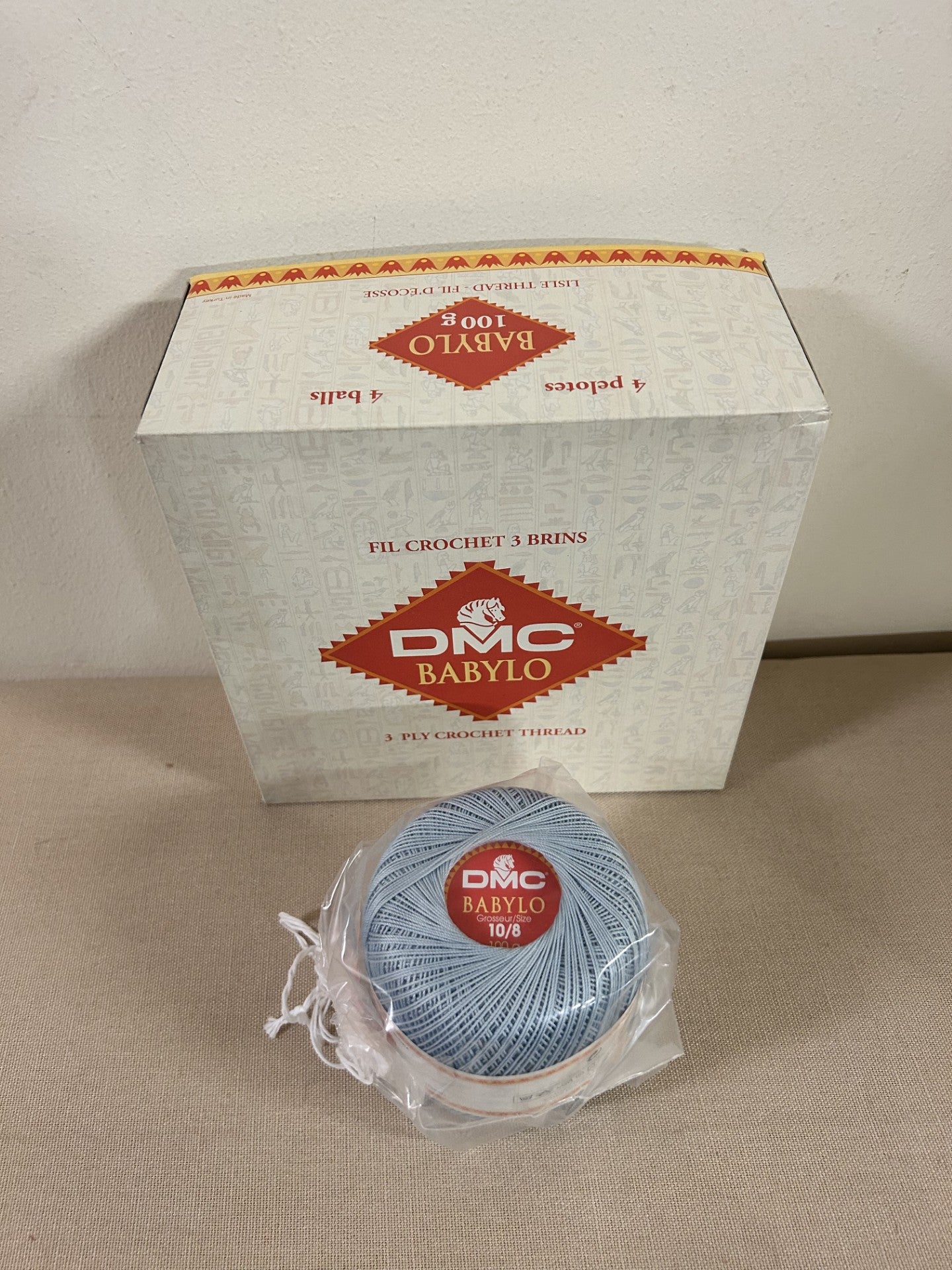 gomitolo COTONE FILO DI SCOZIA 50 g. da uncinetto BABYLO N.10 AZZURRO BABY col.800, DMC