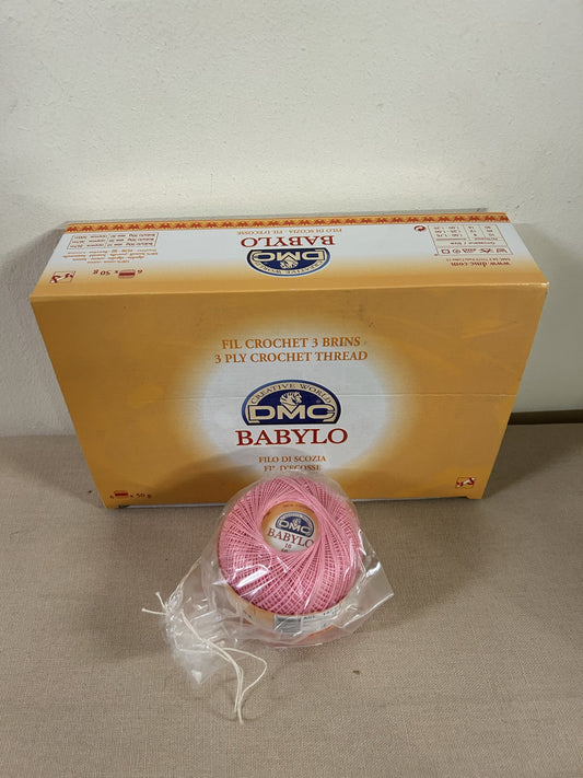 gomitolo COTONE FILO DI SCOZIA 50 g. da uncinetto BABYLO N.10 rosa baby col.460, DMC