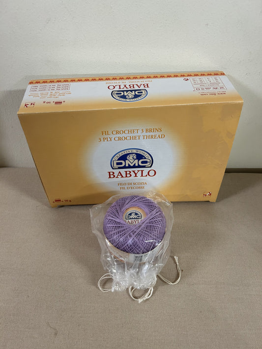 gomitolo COTONE FILO DI SCOZIA 50 g. da uncinetto BABYLO N.10 lilla col.55, DMC