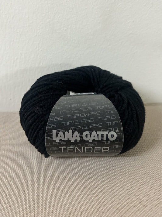 gomitolo di misto LANA "TENDER" COL. NERO, LANA GATTO
