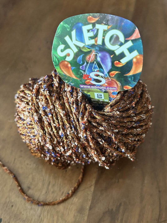 gomitolo COTONE "SKETCH" COL. RAME effetto lurex, ADRIAFIL