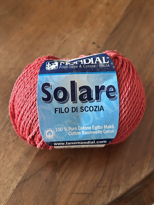 gomitolo di COTONE "SOLARE" col. SALMONE cod.11 , MONDIAL