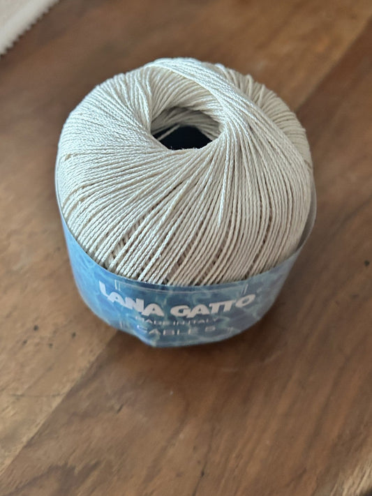 gomitolo COTONE CABLE' 5 BEIGE col. 6577, LANA GATTO