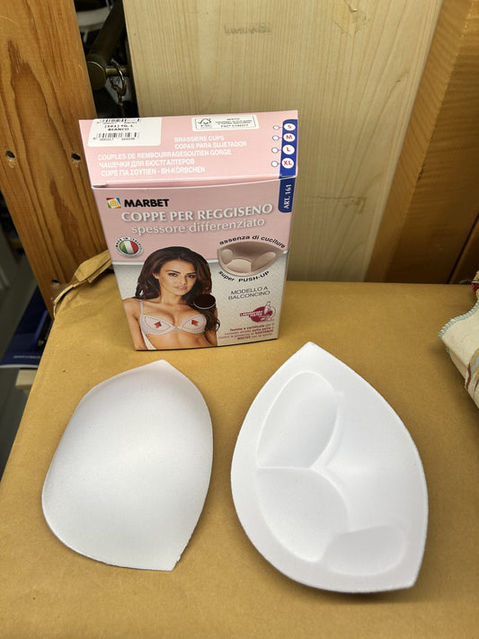 COPPE PER REGGISENO / COSTUME DA BAGNO TG. L COL. BIANCO MOD. BALCONCINO ART.161 MARBET