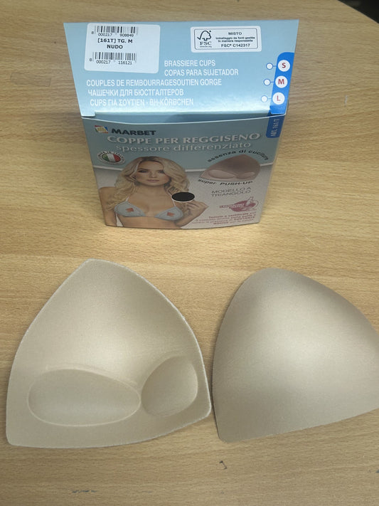 COPPE PER REGGISENO / COSTUME DA BAGNO TG. M COL. NUDO MOD. TRIANGOLO ART.161/T MARBET