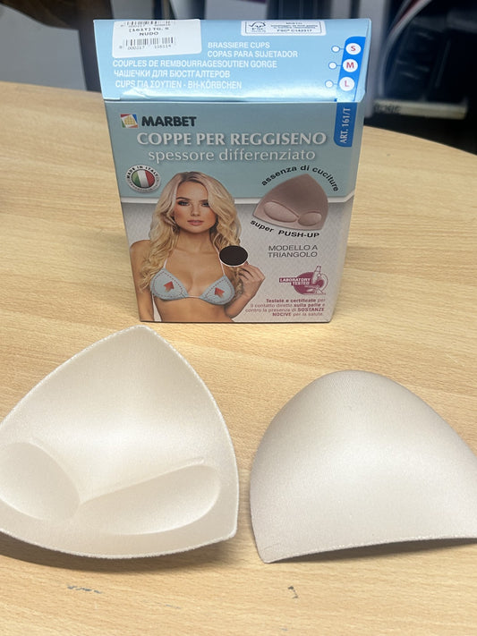 COPPE PER REGGISENO / COSTUME DA BAGNO TG. S COL. NUDO MOD. TRIANGOLO ART.161/T MARBET