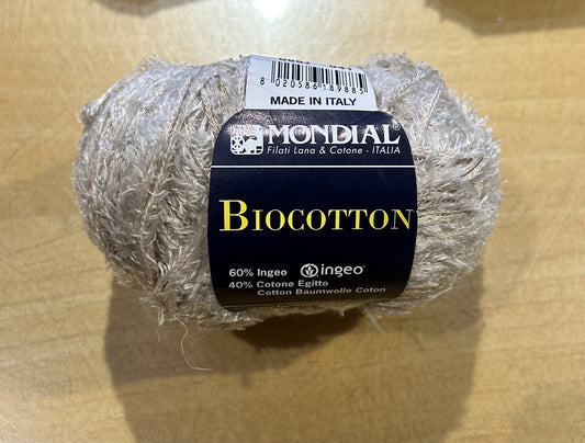 gomitolo COTONE "BIOCOTTON" 50g. 130 mt. COL. 0667 BEIGE, Filati MONDIAL