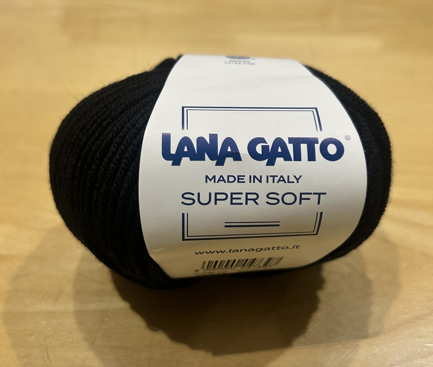 gomitolo di pura LANA "SUPERSOFT" COL. NERO 10008, LANA GATTO