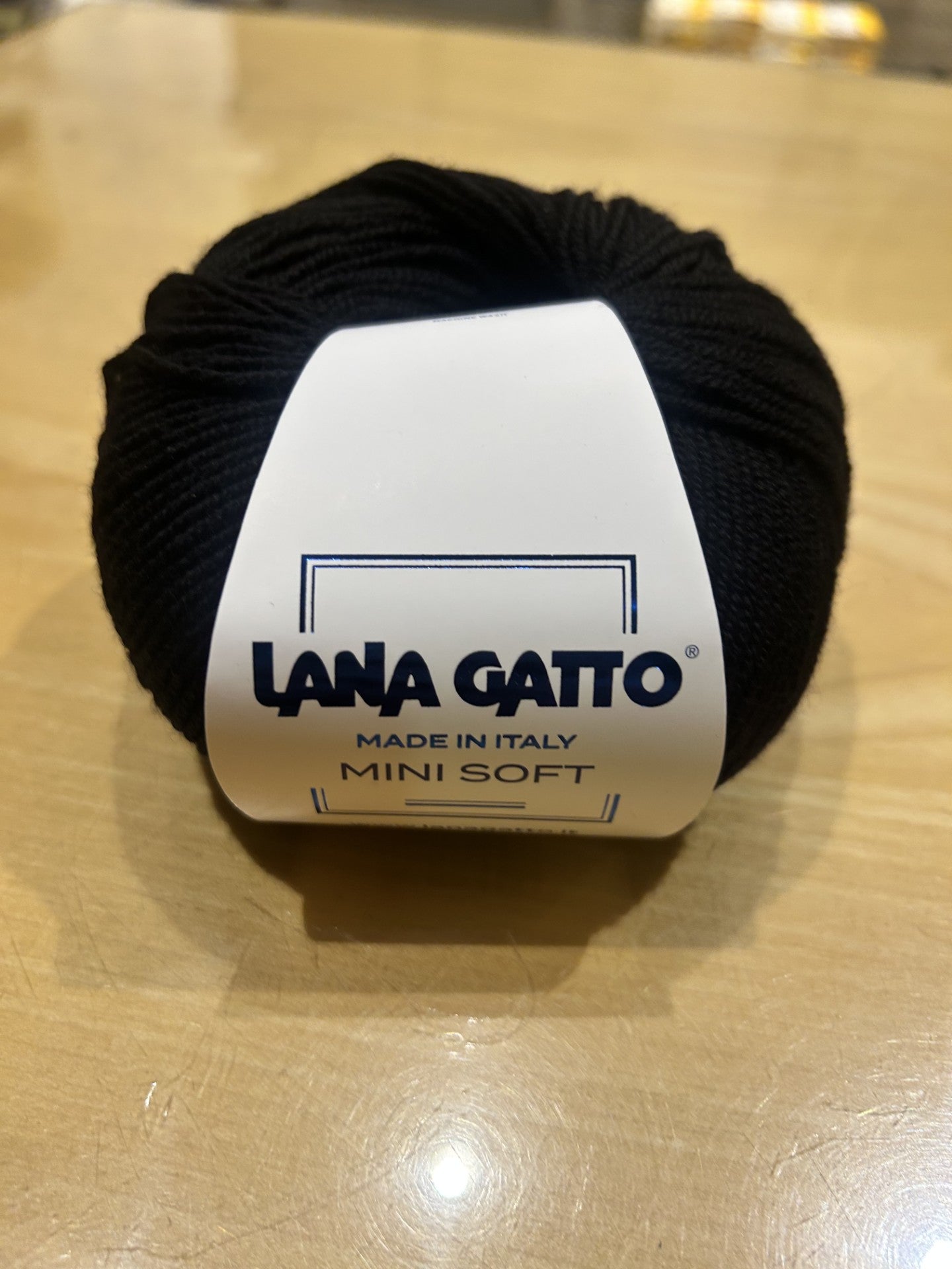 gomitolo di pura LANA "MINI SOFT" COL. NERO 10008, LANA GATTO